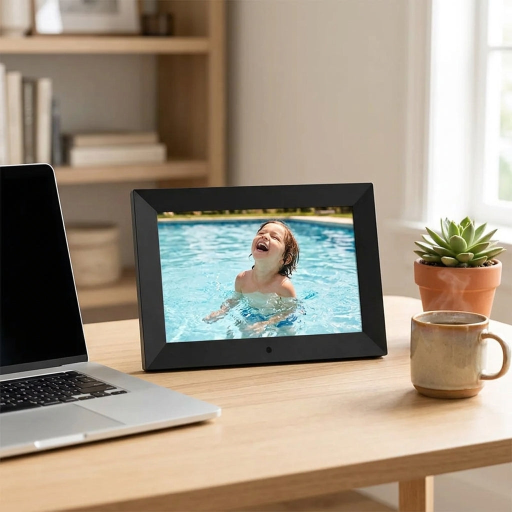 Cadre photo numérique Wi-Fi 7 pouces 32 Go avec haut-parleur